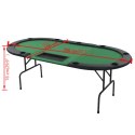 Składany, owalny stół do pokera dla 9 graczy, zielony