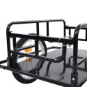 Transportowa przyczepa rowerowa 130x73x48,5 cm, stalowa, czarna