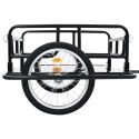 Transportowa przyczepa rowerowa 130x73x48,5 cm, stalowa, czarna