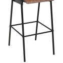 Krzesła barowe, 2 szt., brązowe, sklejka i stal