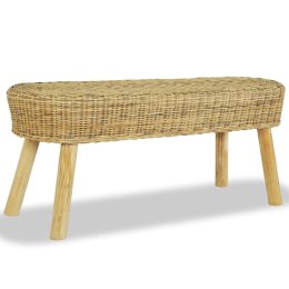 Ławka do przedpokoju, naturalny rattan, 110x35x45 cm