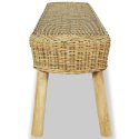 Ławka do przedpokoju, naturalny rattan, 110x35x45 cm