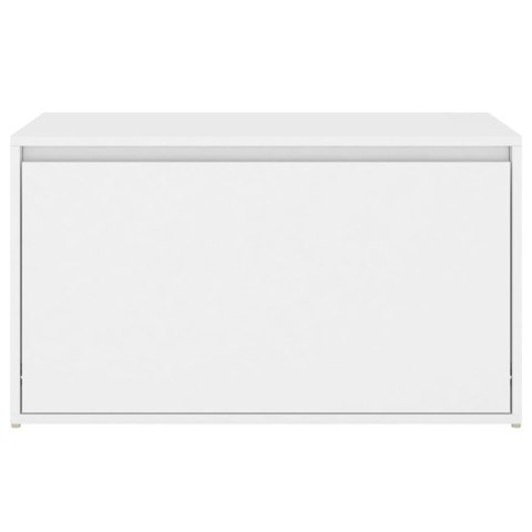 Ławka do przedpokoju, 80x40x45 cm, biała, płyta wiórowa