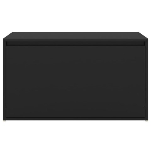 Ławka do przedpokoju, 80x40x45 cm, czarna, płyta wiórowa