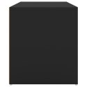 Ławka do przedpokoju, 80x40x45 cm, czarna, płyta wiórowa