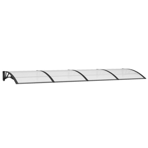 Daszek nad drzwi, czarny, 350x100 cm, poliwęglan