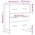 Szafka, biała, 69,5x34x90 cm, materiał drewnopochodny