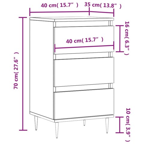 Komoda, biała, 40x35x70 cm, materiał drewnopochodny