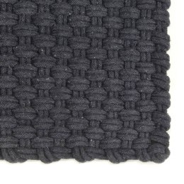 Dywan prostokątny, antracytowy, 120x180 cm, bawełna