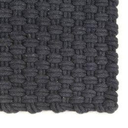 Dywan prostokątny, antracytowy, 180x250 cm, bawełna