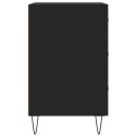 Szafka nocna, czarna, 40x40x66 cm, materiał drewnopochodny