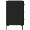 Szafka nocna, czarna, 40x40x66 cm, materiał drewnopochodny