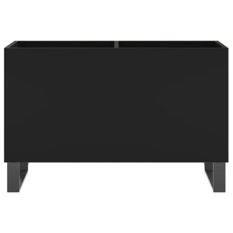 Szafka na płyty, czarna, 74,5x38x48 cm, materiał drewnopochodny