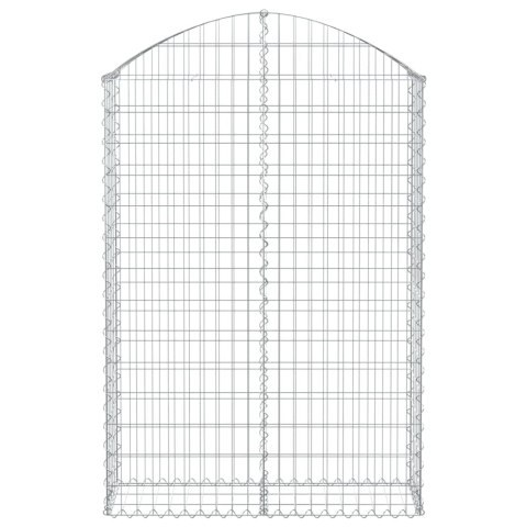 Łukowaty kosz gabionowy 100x30x140/160 cm, galwanizowane żelazo