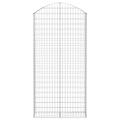 Łukowaty kosz gabionowy 100x30x200/220 cm, galwanizowane żelazo