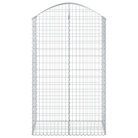Łukowaty kosz gabionowy 100x50x160/180 cm, galwanizowane żelazo