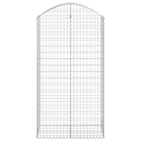 Łukowaty kosz gabionowy 100x50x180/200 cm, galwanizowane żelazo