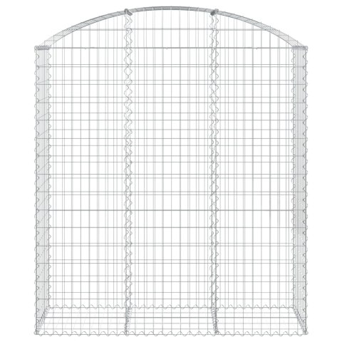 Łukowaty kosz gabionowy 150x50x160/180 cm, galwanizowane żelazo