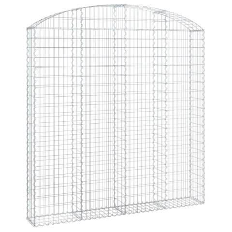 Łukowaty kosz gabionowy 200x30x200/220 cm, galwanizowane żelazo