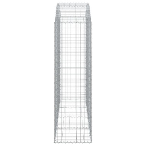 Łukowaty kosz gabionowy 200x50x160/180 cm, galwanizowane żelazo