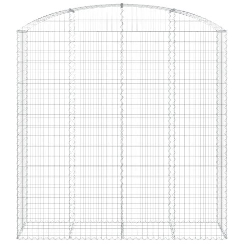 Łukowaty kosz gabionowy 200x50x200/220 cm, galwanizowane żelazo