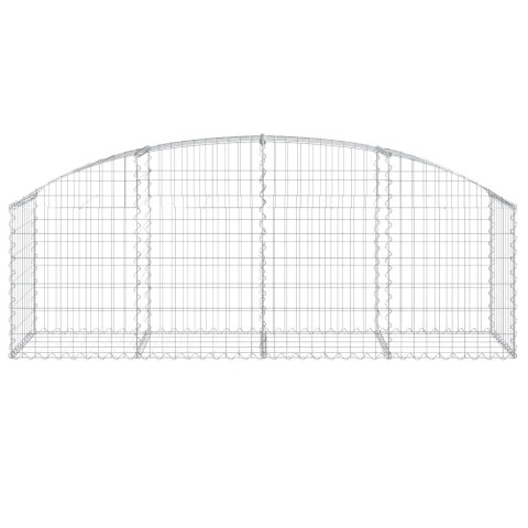 Łukowaty kosz gabionowy, 200x50x60/80 cm, galwanizowane żelazo