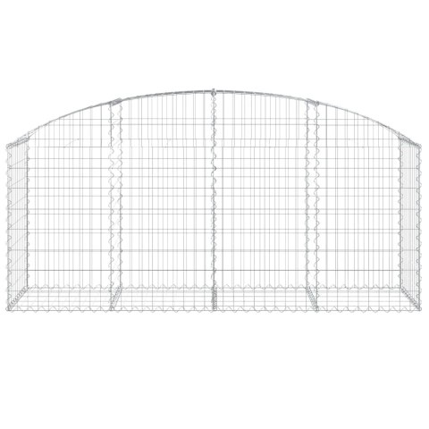 Łukowaty kosz gabionowy, 200x50x80/100 cm, galwanizowane żelazo