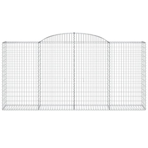Łukowaty kosz gabionowy 300x50x140/160 cm, galwanizowane żelazo