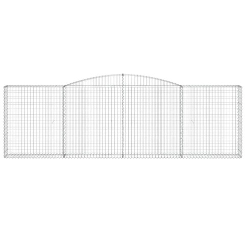 Łukowaty kosz gabionowy 400x30x120/140 cm, galwanizowane żelazo