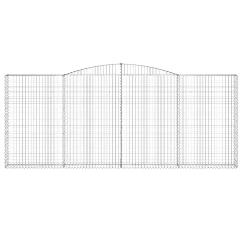 Łukowaty kosz gabionowy 400x30x160/180 cm, galwanizowane żelazo