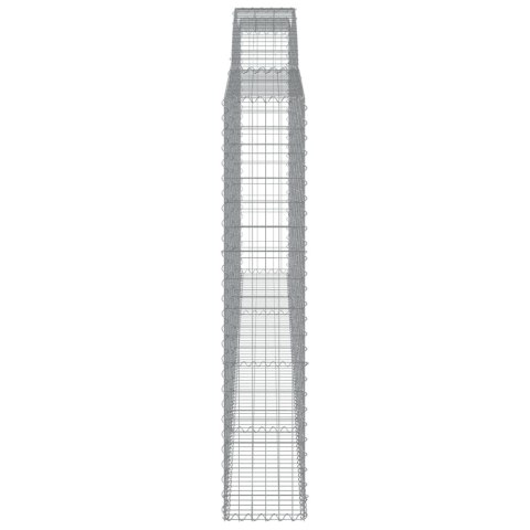 Łukowaty kosz gabionowy 400x30x160/180 cm, galwanizowane żelazo