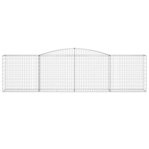 Łukowaty kosz gabionowy, 400x50x100/120cm, galwanizowane żelazo