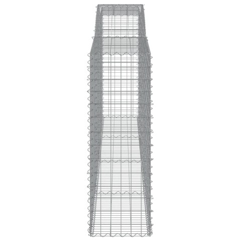 Łukowaty kosz gabionowy 400x50x140/160 cm, galwanizowane żelazo