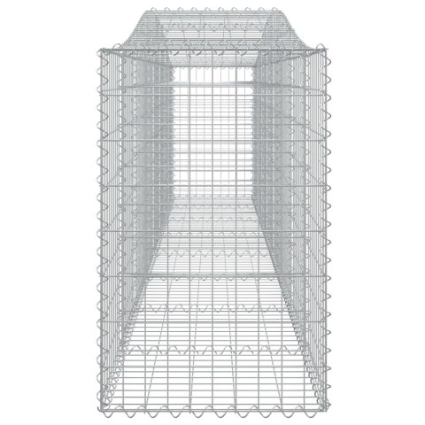 Łukowaty kosz gabionowy, 400x50x80/100 cm, galwanizowane żelazo