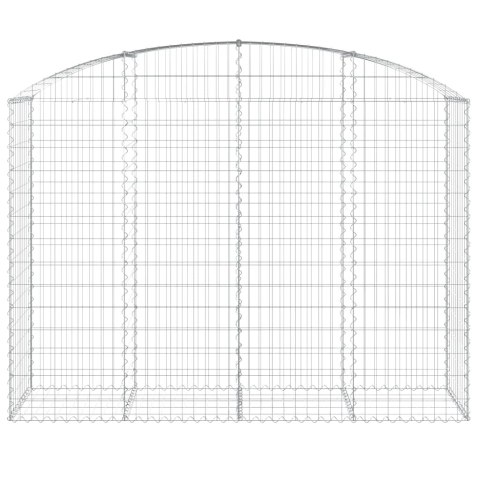 Łukowaty kosz gabionowy 200x50x140/160 cm, galwanizowane żelazo