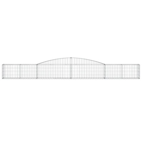 Łukowaty kosz gabionowy, 400x30x40/60 cm, galwanizowane żelazo