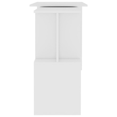 Biurko narożne, białe, 200x50x76 cm, materiał drewnopochodny