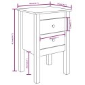 Szafki nocne, 2 szt., 40x35x61,5 cm, lite drewno sosnowe