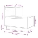 Szafki nocne, 2 szt., 60x34x51 cm, lite drewno sosnowe