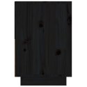 Szafki nocne, 2 szt., czarne, 60x34x51 cm, lite drewno sosnowe