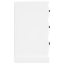 Szafka nocna, biała, 39x39x67 cm, materiał drewnopochodny