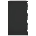 Szafka nocna, czarna, 39x39x67 cm, materiał drewnopochodny