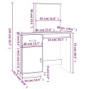 Toaletka, szara, 95x50x134 cm, lite drewno sosnowe