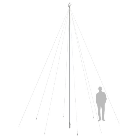 Choinka z lampek, 1300 zimnych białych diod LED, 8 m