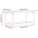 Stolik kawowy, szary, 110x55x45 cm, lite drewno sosnowe