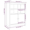 Szafka, szara, 83x41,5x100 cm, lite drewno sosnowe