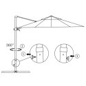 Parasol wiszący z aluminiowym słupkiem, 300 cm, antracytowy