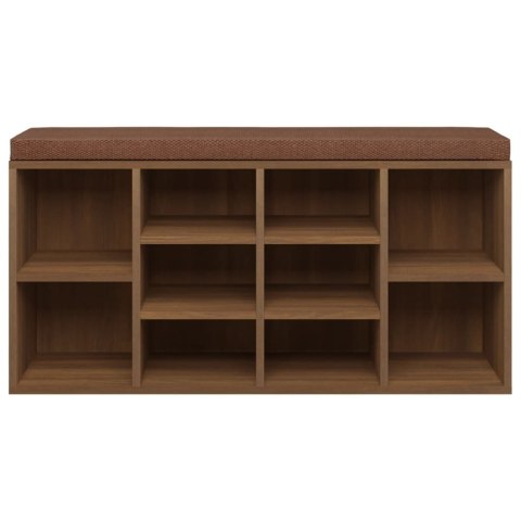 Ławka z miejscem na buty, brązowy dąb, 103x30x48 cm