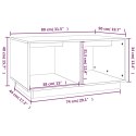 Stolik kawowy, 80x50x40 cm, lite drewno sosnowe