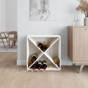 Szafka na wino, biały, 62x25x62 cm, lite drewno sosnowe